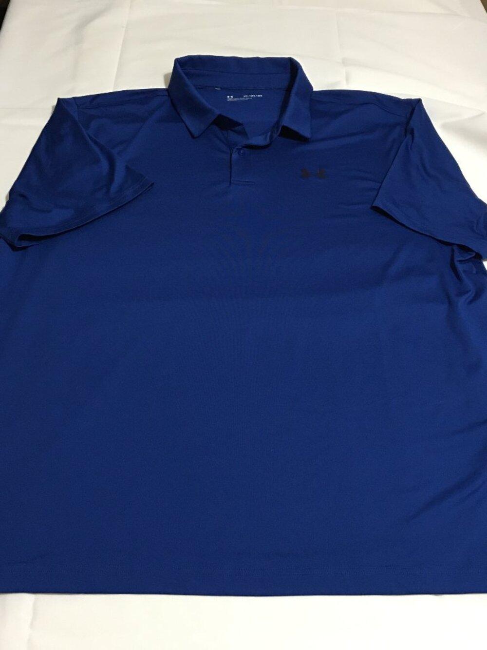 Under Armour Polo Shirt Mens Size 3XL Blue Loose Preppy Activewear